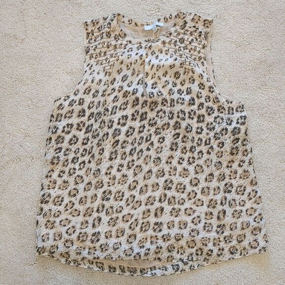 NWT Joie Corie Silk Leopard Print Blouse Size M - Picture 1 of 11